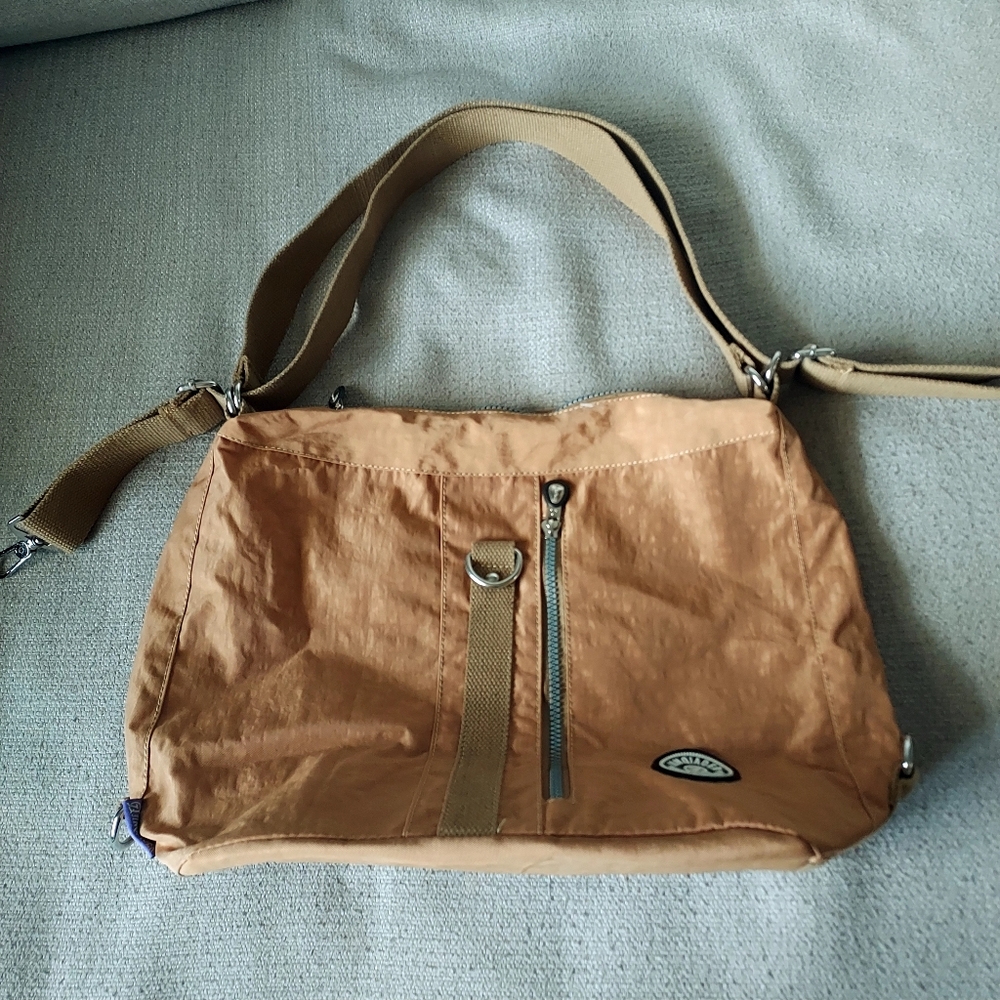 Jinqiaoer Casual Tan Nylon Double Strap Crossbody Or Shoulder Bag
